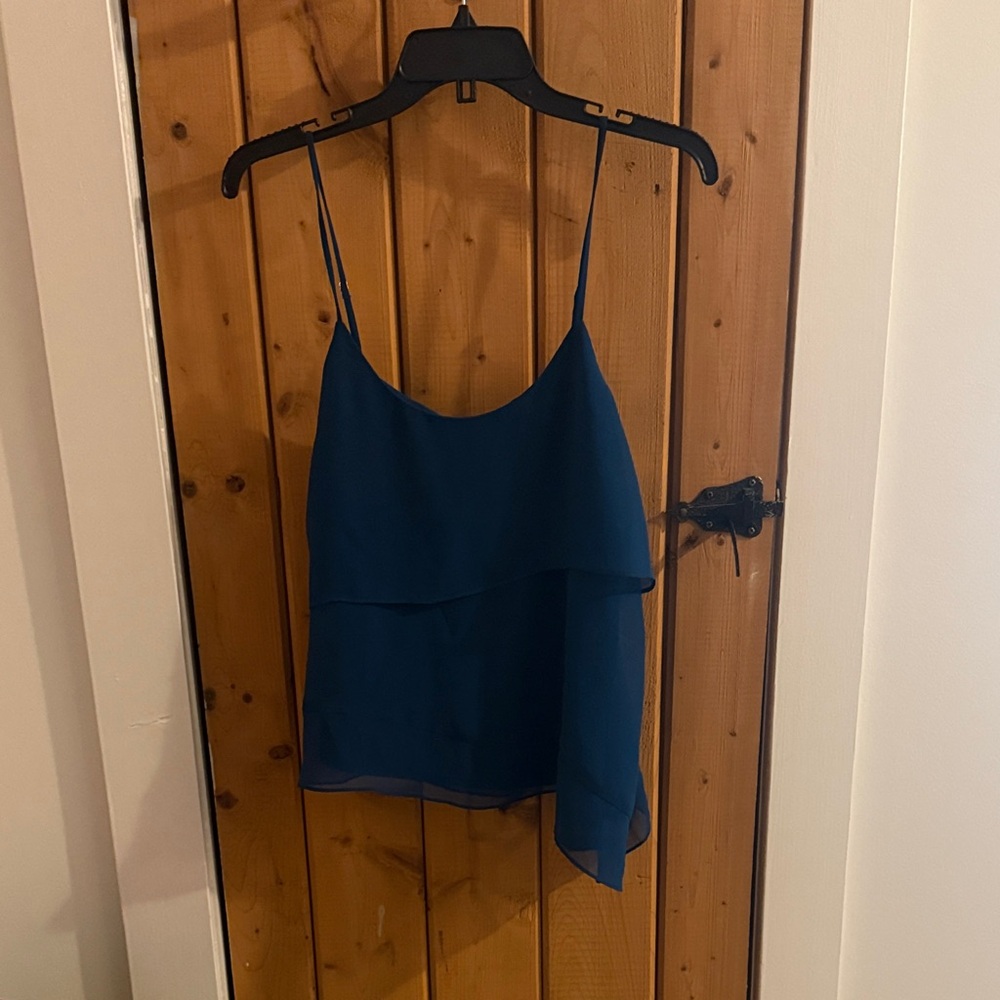 NWT Likely Asymmetrical Teal Blue Women's Strappy Tank Top